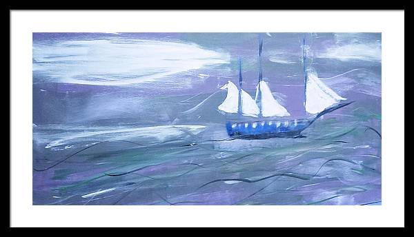 Sailing Art Print Ocean prints - Framed Print