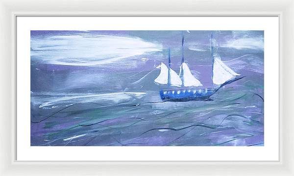 Sailing Art Print Ocean prints - Framed Print