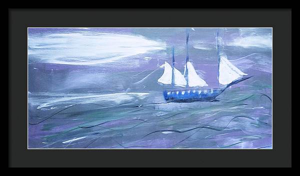 Sailing Art Print Ocean prints - Framed Print