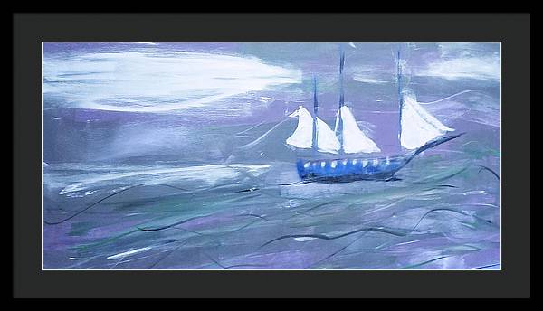 Sailing Art Print Ocean prints - Framed Print