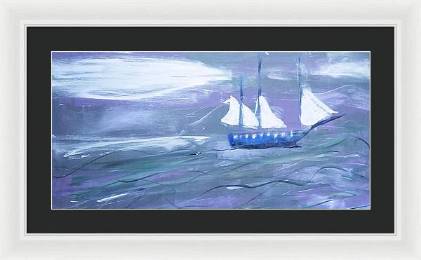 Sailing Art Print Ocean prints - Framed Print