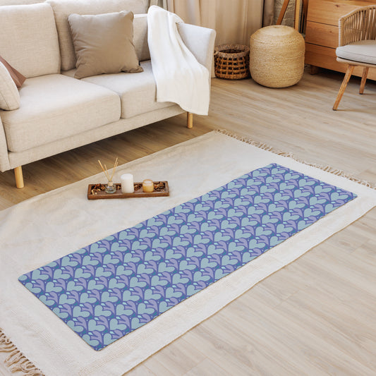 yoga mat hearts design style