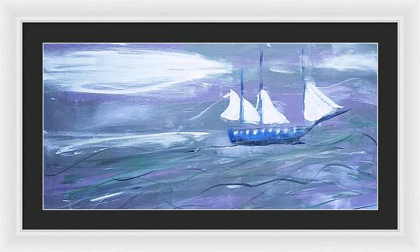 Sailing Art Print Ocean prints  - Framed Print